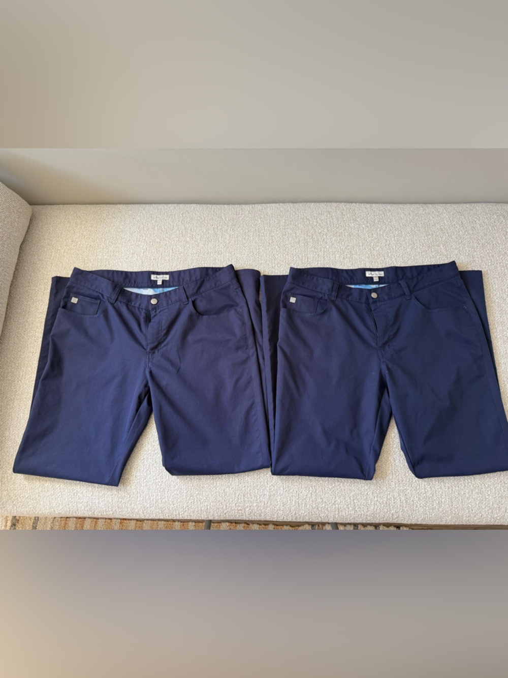 Peter Millar EB66 Performance 5 Pocket 36/32 Navy Pant
Two Pairs